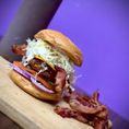 Beef katsu, bacon, cheddar
