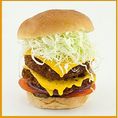 Huge hunger for insane appetite! Two crispy beef katsu, two slices of American cheese, Japanese mayo and Tonkatsu sauce.