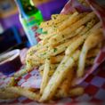 Fries with nori flakes