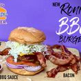 The most popular burger with crispy natural pork loin Katsu, cheddar cheese, bacon, Japanese Mayo and BBQ sauce