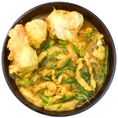 Chicken tempura with curry udon