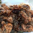 Slices of Beef marinated in our house made teriyaki sauce, floured and deep fried.