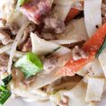 Fun Noodles, ground pork, carrots, green onions & bean sprouts. ADD Mochiko Chicken  +$3