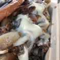 Steak, bell peppers, onions, mushrooms topped with an American Swiss blend cheese.  
