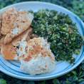 Low carb hummus spicy chicken