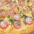 18" Milanas Pizza (EVOO, Tomato, Oregeno, Parmesean, Black Pepper, Fresh Basil)